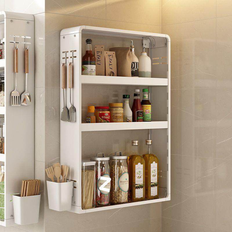 多功能厨房置物架挂式调料层墙上厂家直供免壁打孔油酱醋调味品多,淘宝优惠券,粉丝福利购,淘宝优惠卷