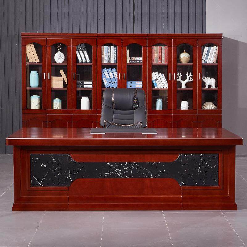 苏油漆州大班台密度板80221贴皮主管办公桌经理桃桌财务桌红胡木,淘宝优惠券,粉丝福利购,淘宝优惠卷