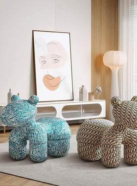 搬新家礼物乔迁礼品网红小马椅创意动物座椅羊驼坐凳实用客厅摆件