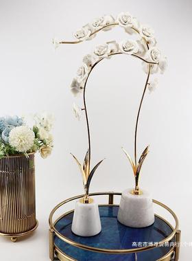 AL101267欧式时大理石客厅玄关摆件家居样板房书尚房软装饰品工品