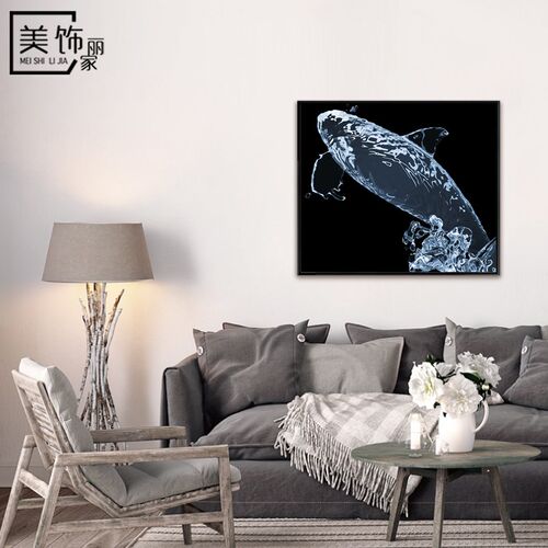 现代简约电表箱装饰n画配电箱餐厅遮挡可推拉电箱装饰电器盒鱼壁 - 图2