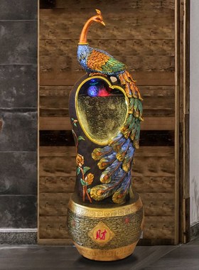 现代简约流水喷泉客厅手工家居z装饰品办公室鱼缸景观落地招财摆