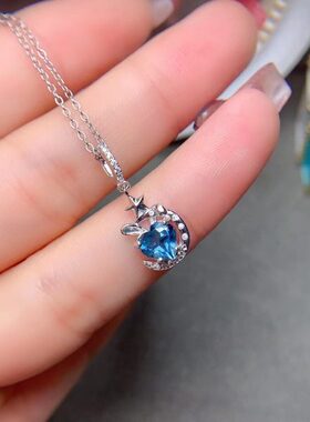 s925纯银 爱心形6*6mm精工 轻奢 简约款爱心款项坠托 银饰品空托