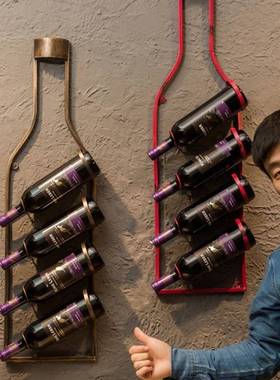 酒复古红壁挂吧装饰家居餐IJ959584厅上墙墙壁创意装饰品葡萄