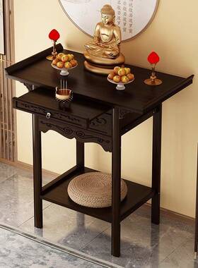 新中供式桌供柜EDZ带门带抽家用佛台神台供神台龛农奉村中堂堂屋