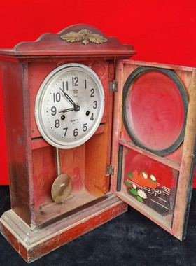 老物件马头老钟表收藏杂项民俗怀旧古董老座钟挂钟老东西旧货摆件