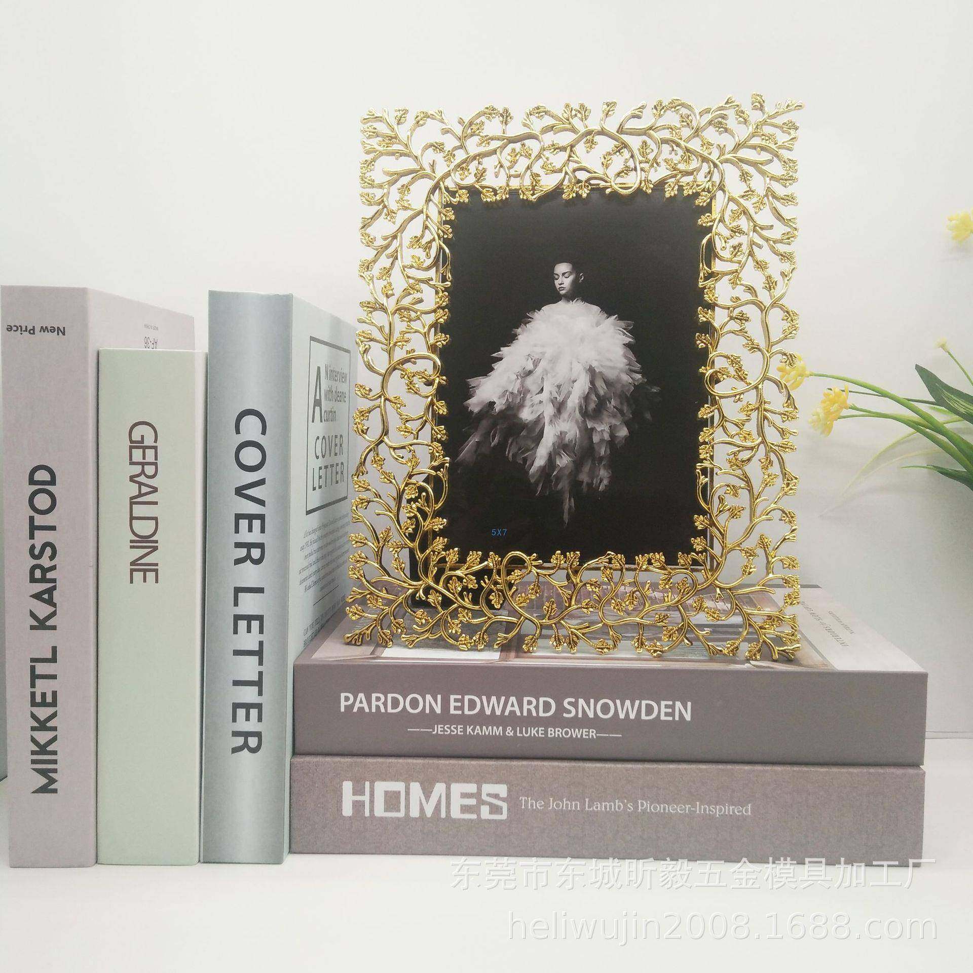 镂寸xy062空古金金属67寸金色相框款，，式新颖，高档大气 - 图1