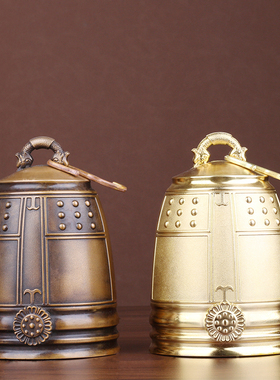 铜铃铛纯铜挂件大小号风铃铜铃门窗饰X八角铜钟卧室店铺摆件工艺