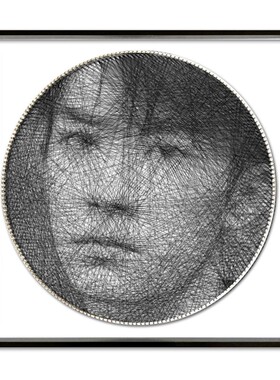 钉子绕线画DIY手工制作定制照片礼物diy线画 人像弦丝画送女生