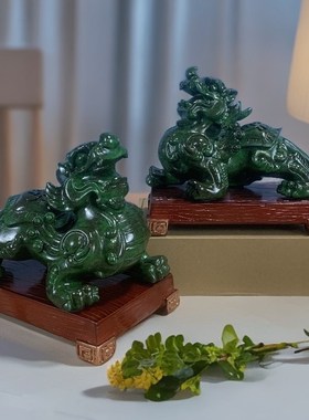 中式瑞兽招财貔貅摆件乔迁开业礼物招财摆件家居办公室装饰品