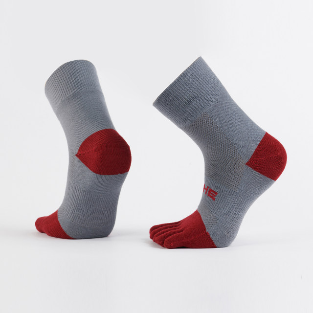 WHE merino wool socks five toe toe anti-odor breathable sports ຖົງຕີນກິລາກາງ-calf ບາງໆສໍາລັບຜູ້ຊາຍແລະແມ່ຍິງ