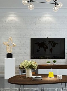 白色大理石底座现代雕塑艺术品摆台酒店过道玄关门厅装饰品展示台