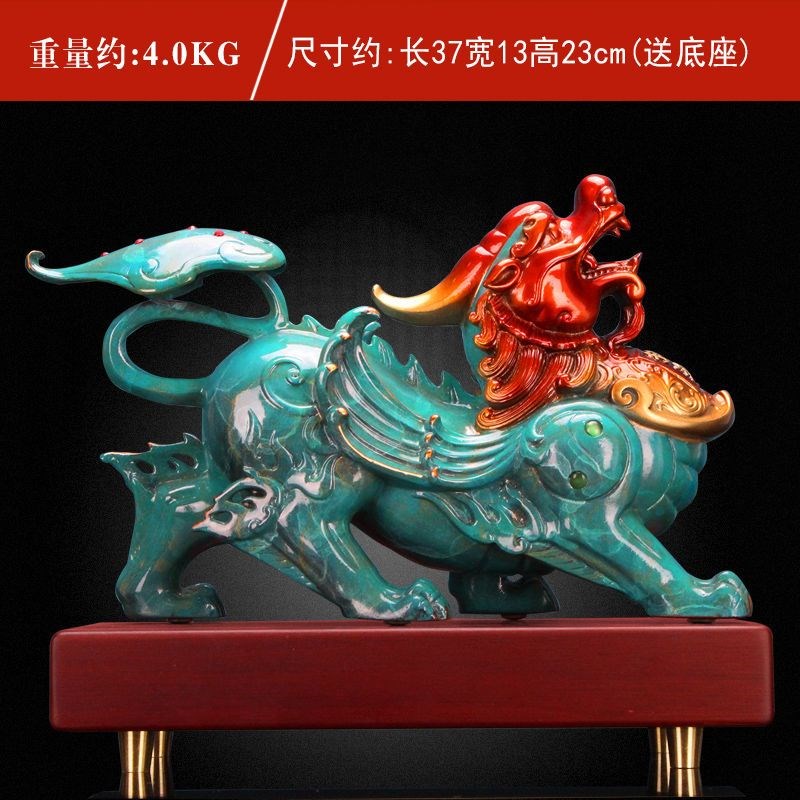 铜缘阁纯铜貔貅招财摆件一对客厅酒柜办公室装饰乔迁开业工艺礼品 - 图3