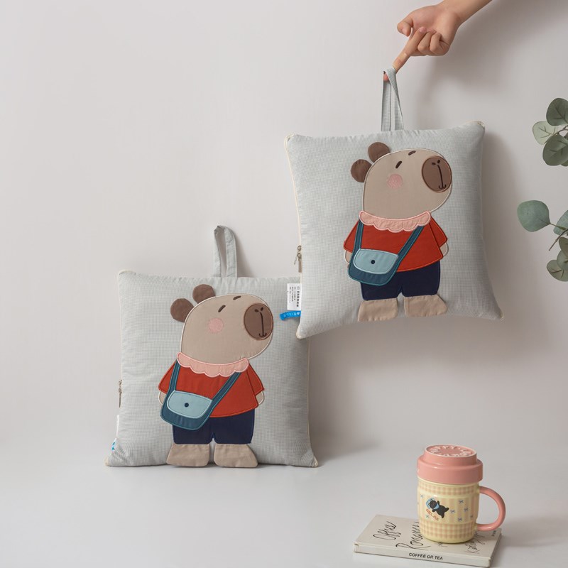 卡通抱枕被子两用二合一汽车w靠垫办公室午休毯子枕头空调夏凉被 - 图2