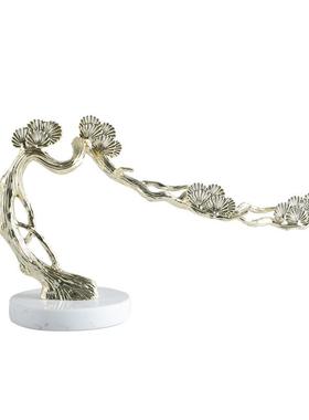 代新中GD-A1211禅意金松摆件式家现居客厅电视柜玄关装属饰品样板