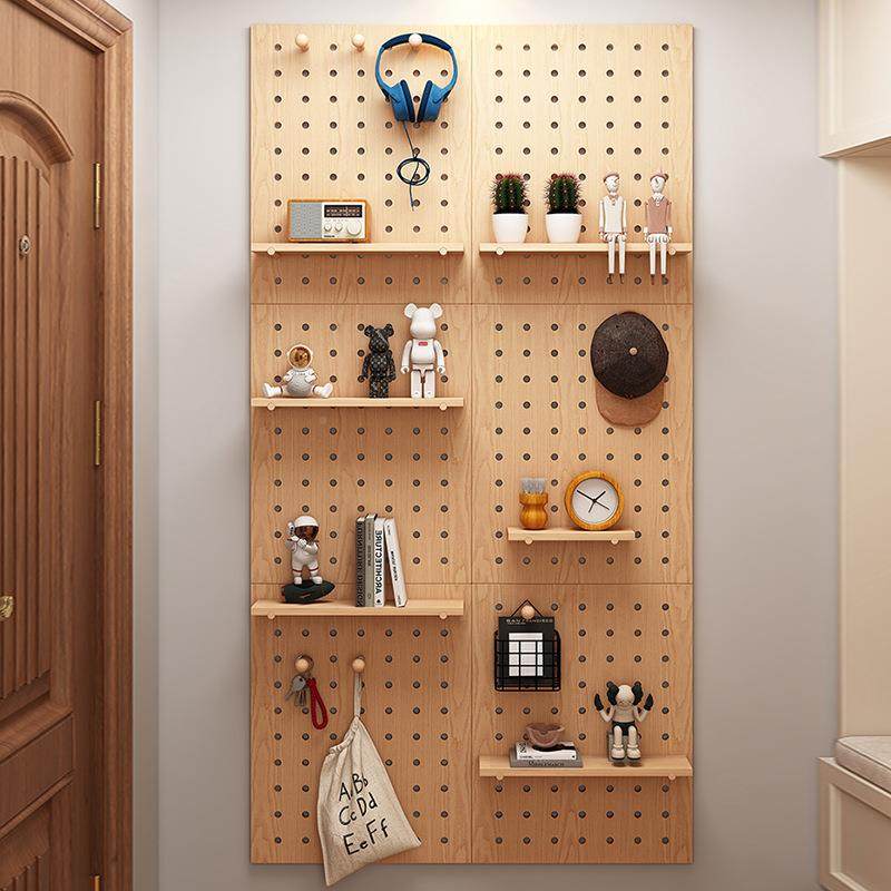 家用洞板入置物架户关门口玄墙面实木洞隔板上墙壁墙上洞洞挂收纳,淘宝优惠券,粉丝福利购,淘宝优惠卷