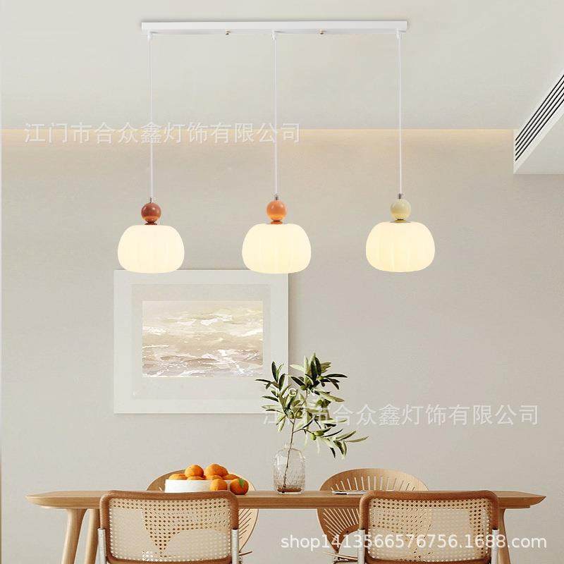 奶油风护眼床头吊灯现代简约南瓜儿童房卧室吊线灯led主卧小吊灯,淘宝优惠券,粉丝福利购,淘宝优惠卷