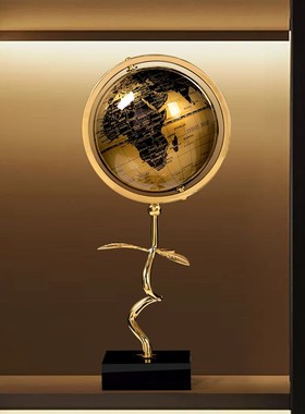 地球仪摆件轻奢办公室电视柜w视高档饰品家居客厅桌面玄关乔迁礼