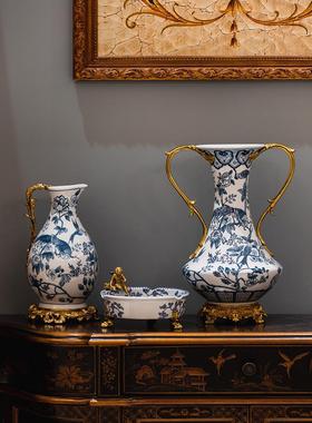 丰收小屋客厅电视柜壁龛摆件入口展示柜青花瓶装饰古架工艺品