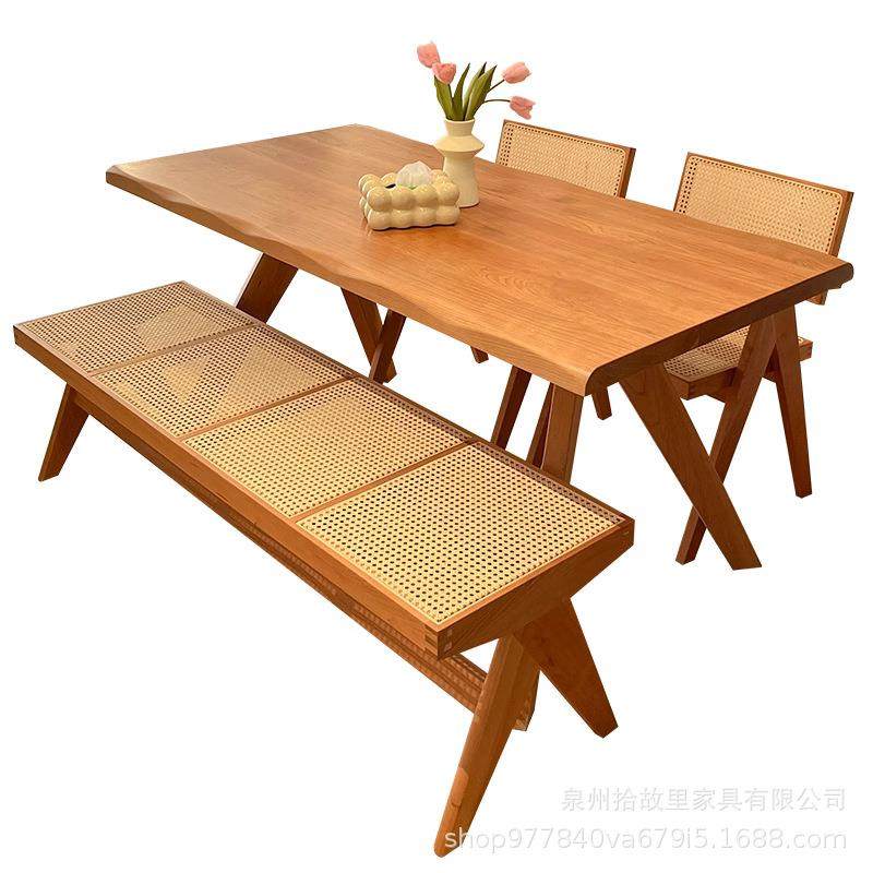 日式实木餐桌设计师家用客厅休闲饭桌民宿酒店高档多人吃饭餐桌子,淘宝优惠券,粉丝福利购,淘宝优惠卷