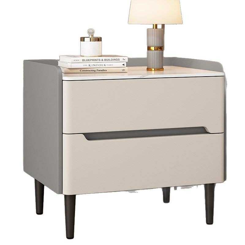 SNAA67甄选全实木床头柜轻奢岩板储物柜卧室简约现代床边V柜皮质,淘宝优惠券,粉丝福利购,淘宝优惠卷