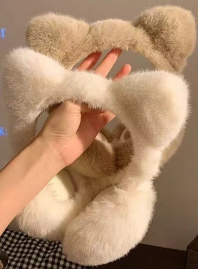 德国冬季猫耳毛绒防寒可折叠耳套