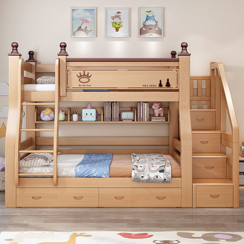 上下床双层床全实木儿童床高低床多功能组合子母床两层上下铺木床,淘宝优惠券,粉丝福利购,淘宝优惠卷
