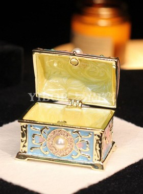 百宝箱珐琅彩首饰盒创意送孩子轻奢摆件大容量收纳送女友闺蜜礼物