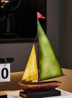 创意帆风顺船模摆件客厅帆一电视柜酒型柜办公室桌轻奢装F98JH5HJ