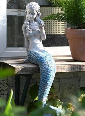 美人鱼花园庭装饰摆件地水落池阳台露台布置工创意户院外T7038533