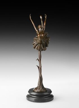 铜雕跳跃芭蕾JD086工艺礼品酒店样板房办公室舞蹈室家居摆件包邮