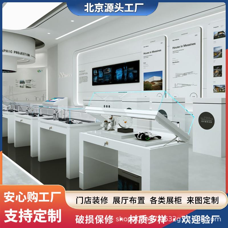 Museum glass display cabinet cultural relics 123 antique calligraphy and painting artwork glass display cabinet corporate exhibition hall counter cabinet exhibition