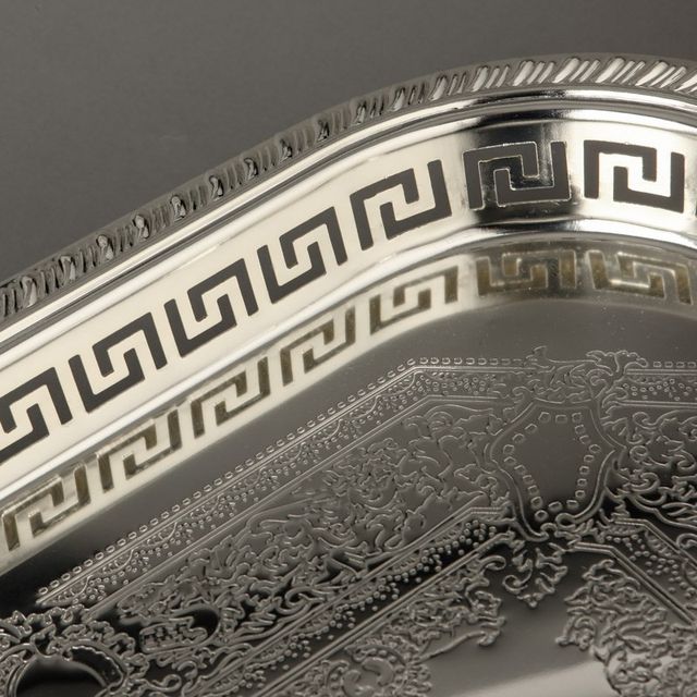 European-style home accessories, kitchen dining utensils, living room matching decorations, hotel metal large rectangular plates