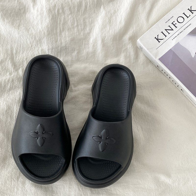 喜叔十字花厚底高跟拖鞋女秋外穿网红增高坡跟沙滩鞋一字高跟凉拖,淘宝优惠券,粉丝福利购,淘宝优惠卷