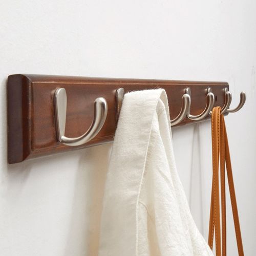 门后实木挂钩卧室创意墙上 挂衣架客厅壁挂衣帽架墙壁挂衣钩排钩 - 图1