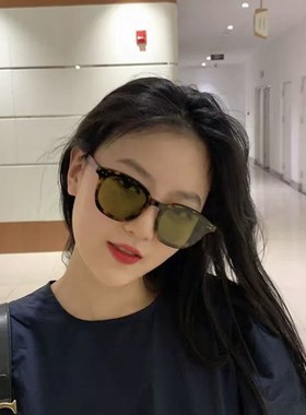 韩版黑色小框墨镜男铆钉椭圆方框复古街拍偏光太阳眼镜女开车潮流
