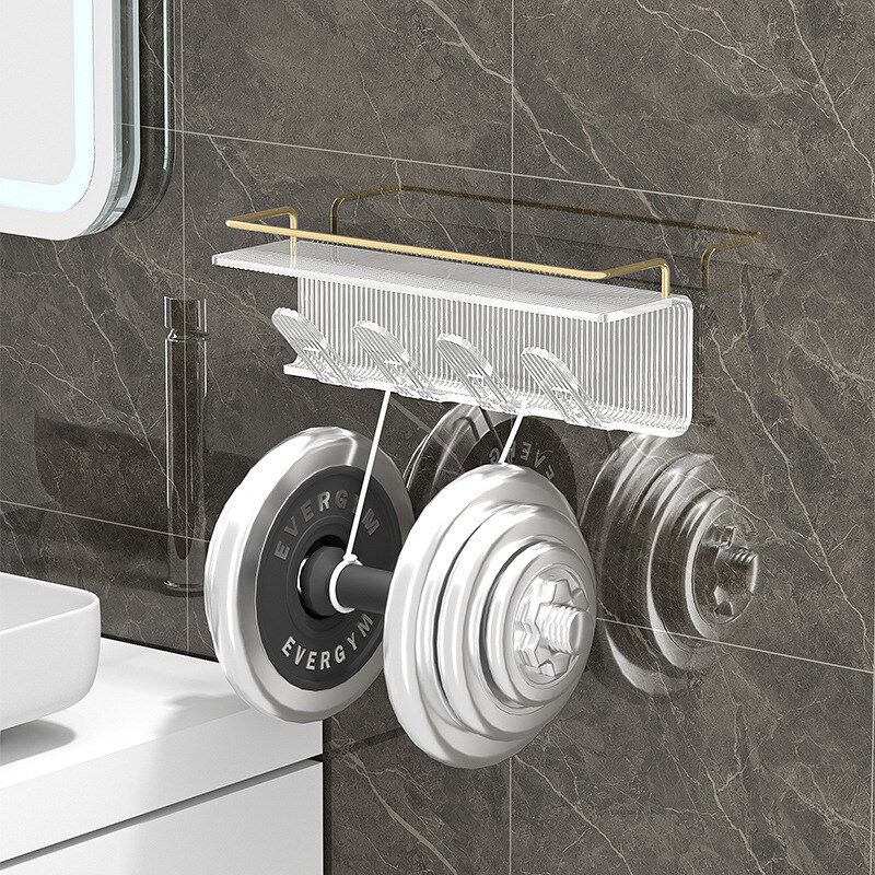 轻奢一家四口牙刷架子置物架2023新款高级亚克力牙杯免打孔壁挂式 - 图1