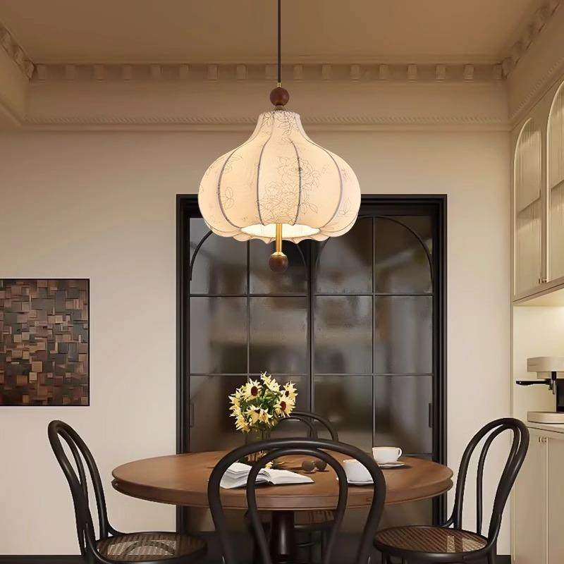 中古风法式布艺吊灯花纹中古餐厅吧台南洋实木法式复古房间主灯具,淘宝优惠券,粉丝福利购,淘宝优惠卷