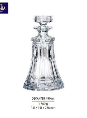 水晶花瓶玻璃果斗透明酒具高脚杯威士忌杯蜡烛台客厅摆件捷克进口