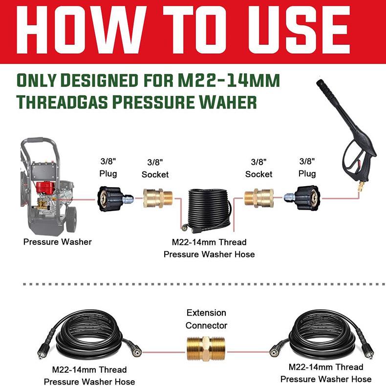 高压清洗机软管 50FT 1/4