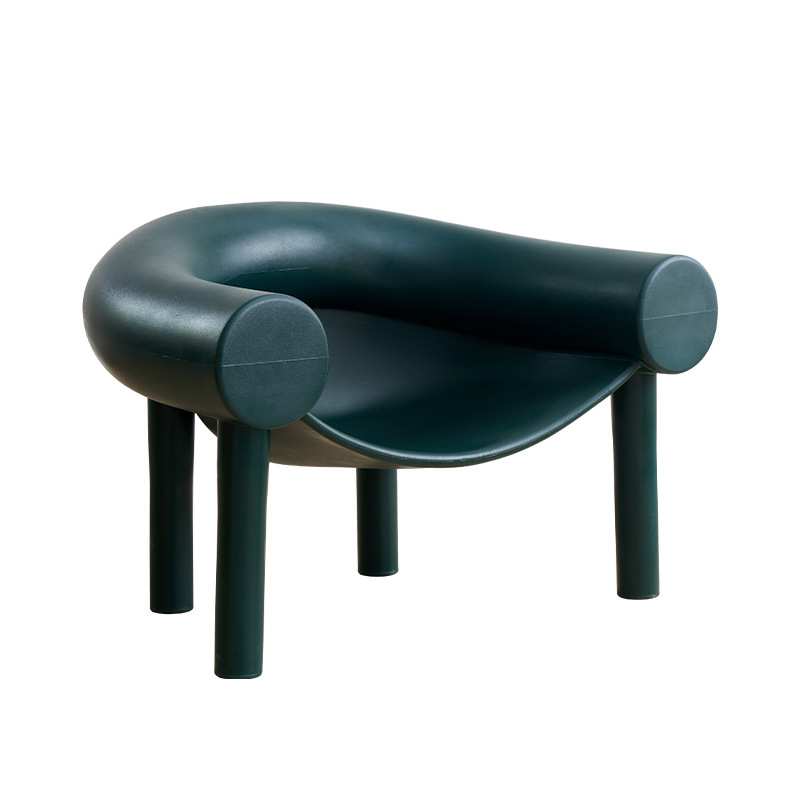 现代简约马蹄椅室内外圆管扶手沙发椅子办公室咖啡厅洽谈休闲座椅 - 图3