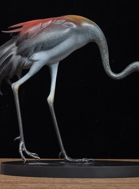 彩铜丹顶鹤摆件中式铜鹤工艺品家居客厅玄关装饰品乔迁新居礼品