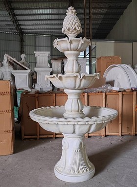 欧式流水喷泉户外庭院花园鱼塘喷水池景观装饰造景婚庆摆件许愿池