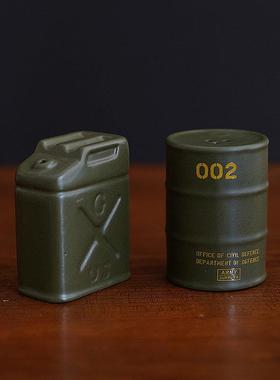 个性收藏出口欧式原包装复古老款造型油桶餐桌调味瓶装饰摆件