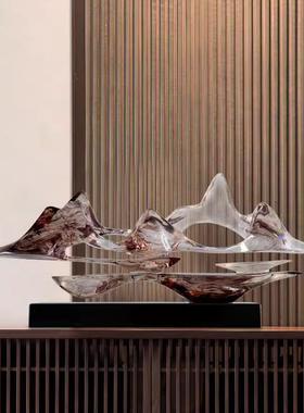 新中式板大摆件ST681店客酒品厅玄关过道雕塑摆件样房家居软装饰