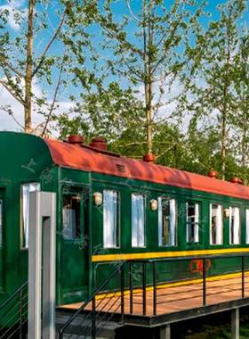 艺绿皮火车厢东风厅电力车组列机车主题餐景f04230-7区热销复古铁