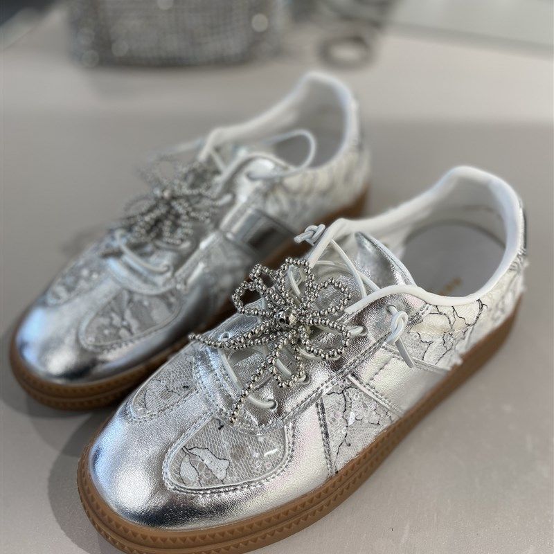 2025新款网面透气板鞋厚底亮片德训鞋女鞋259-36(J2),淘宝优惠券,粉丝福利购,淘宝优惠卷