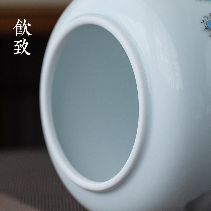 饮致陶瓷茶叶罐密封罐大号一斤装储物存茶罐子礼盒空罐普洱醒茶罐,淘宝优惠券,粉丝福利购,淘宝优惠卷