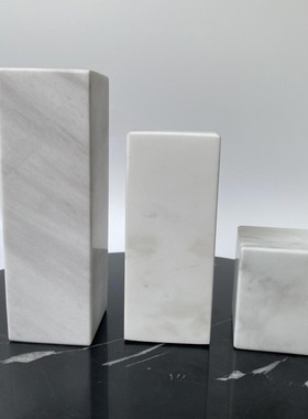 大理石雕塑底座 摆件工艺t品底座垫板 装饰品摆台 大理石方块底座