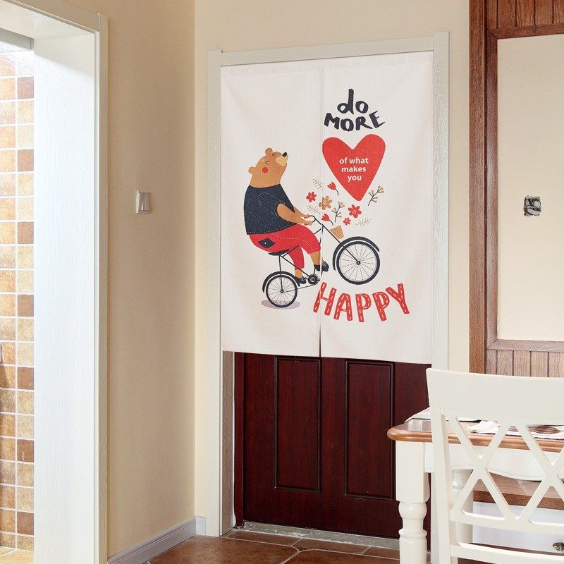 可爱卡通儿童房布艺门帘隔断帘卧室家用装饰布帘半截免打孔帘子,淘宝优惠券,粉丝福利购,淘宝优惠卷